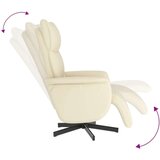  Naslanjač z naslonom za noge krem umetno usnje | Shoptok.si