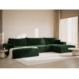 Maison de Rêve Tamno zelena sklopiva/s prostorom za odlaganje kutna garnitura od šenila (u obliku slova "U") Kyoto – | shoptok.hr