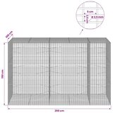  Gabion s žicom debljine 3 5 mm i mrežom 5x2 5 cm 250x100x150 cm - 100 cm 150 cm 250 cm | shoptok.hr