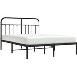  Metalni okvir za krevet s uzglavljem crni 140x200 cm | shoptok.hr