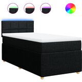 Maison Chic Box spring postelja - Vzmetna postelja z vzmetnico črna 100x200 cm blago SL16758, (21882606) | Shoptok.si