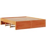  Krevet s regalom za knjige bez madraca 200x200 cm od borovine | shoptok.hr