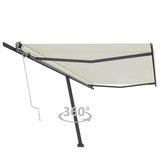 vidaXL prostostoječa avtomatska tenda 500x300 cm krem | Shoptok.si