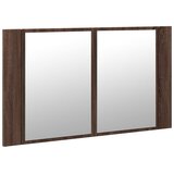  LED kupaonski ormarić s ogledalom boja hrasta 80x12x45 akrilni | shoptok.hr