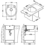 Alveus granitna sudopera roll 10 - crna LOŽ005G11 | Eponuda.com