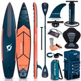 THUNDER Napihljiva SUP deska – 365 cm stabilna, 15 cm debela, komplet z veslom in sedežem (nosilnost 150 kg) ® MISTY, (5000091248) | Shoptok.si