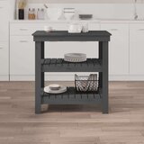  Delovna miza siva 78,5x50x80 cm trdna borovina, (20751362) | Shoptok.si