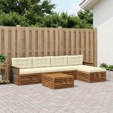  Set vanjskih sofa 6 kom. Prirodna i krem | shoptok.hr