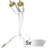5x in-akustik Star Audio Cable 3,5 mm Jack Plug - Cinch 1,5 m