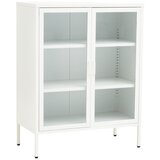 Premier Housewares Bela jeklena vitrina 80x102x40 cm Acier – Cene