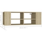  Zidni TV ormarić boja hrasta sonome 102 x 35 x 35 cm drveni | shoptok.hr