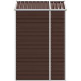  Vrtno spremište smeđe 191 x 130 x 198 cm od pocinčanog čelika | Eponuda.com