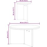  Kava Stol 2 pcs Vosak smeđa Čvrsto borovo drvo | shoptok.hr