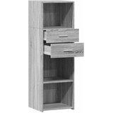  Visoka komoda siva boja hrasta 40x42,5x124 cm konstruirano drvo | shoptok.hr