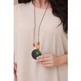 Kesi Włoski Oversized blouse with pendant dark beige | Shoptok.si