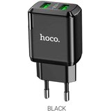 Hoco - Zidni punjač Charmer (N6) - 2xUSB-A, Q.C 3.0, 18W, 3.0A - crni | shoptok.hr