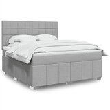 Maison Chic Box spring postelja - Vzmetna postelja z vzmetnico svetlo siva 180x200 cm blago SL11417, (21900484) | Shoptok.si