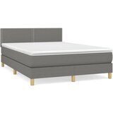 The Living Store Box spring postelja z vzmetnico temno siva 140x200 cm blago - Box Spring Postelja, (21520769) | Shoptok.si