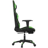  Gaming stol z oporo za noge črno in zeleno umetno usnje, (21152284) | Shoptok.si