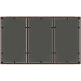  Vrtni stol sa staklenom pločom smeđi 150x90x75 cm od poliratana | shoptok.hr