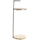 Light & Living Okrugao pomoćni stol s kamenom pločom stola ø 26 cm Leda – Cijene