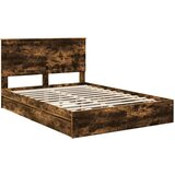  Krevet s od storage s uzglavljem Dimljeni hrast 135 x 190 cm | shoptok.hr
