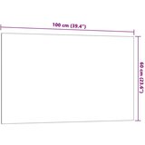 vidaXL Zidna magnetna ploča crna 100x60 cm od kaljenog stakla | shoptok.hr