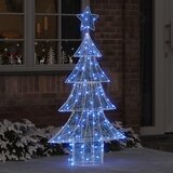  Božićno drvce s 160 LED svjetlima Plava 150 cm Akril | shoptok.hr