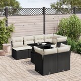 vidaXL 8-dijelni set vrtnih sofa od poliratana s jastucima crni | shoptok.hr