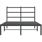  Metalni okvir za krevet s uzglavljem crni 120x190 cm | shoptok.hr
