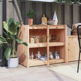 vidaXL Zunanja kuhinjska omarica 106x55x92 cm trdna borovina Cene