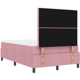  Postelja z vzmetnico z vzmetnico Roza 120 x 200 cm Žamet, (5000128286) | Shoptok.si