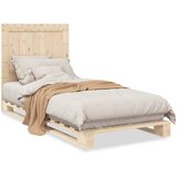 Maison Chic Posteljni okvir - Enojna postelja - Postelja za odrasle z vzglavjem 90x200 cm trdna borovina-J9292, (21773982) | Shoptok.si