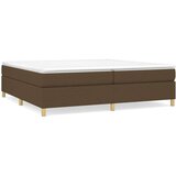  Box spring postelja z vzmetnico temno rjav 200x200 cm blago, (20723302) | Shoptok.si