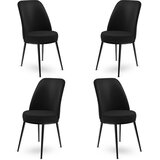 Hanah home Dexa set stolica, 45x89x42 cm, 4 dijela, crna | Eponuda.ba