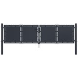 vidaXL Vrtna vrata iz jekla 300x75 cm antracitna, (21040121) Cene