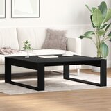 vidaXL Klubska miza Črna hrastova Inženirski les 100 x 100 x 35 cm Cene