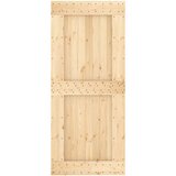  Klizna vrata s priborom za montažu 90 x 210 cm masivna borovina | shoptok.hr