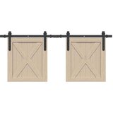 Furnova Komplet za drsna vrata omare 122 cm ogljikovo jeklo, (21945004) | Shoptok.si