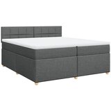 Maison Chic Box spring postelja - Vzmetna postelja z vzmetnico temno siva 200x200 cm blago SL11708, (21904437) | Shoptok.si
