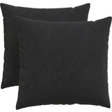 vidaXL Blazine za kavč 2 pcs Črna 50 x 50 cm Žametna tkanina | Shoptok.si