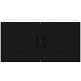 vidaXL Stenska kuhinjska omarica Črna 80 x 31 x 40 cm Konstruiran les | Shoptok.si