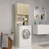 vidaXL Omara za pralni stroj sonoma hrast 64x25,5x190 cm iverna plošča Cene