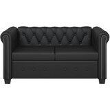  Dvosjed Chesterfield od umjetne kože crni | shoptok.hr