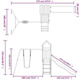Vanjski set za igru od masivne borovine | shoptok.hr