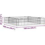  Gabionska povišena gredica od pocinčanog čelika 100x100x20 cm | shoptok.hr
