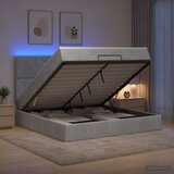  od pjene s madracem i LED-om Svjetlosiva 140 x 190 cm | shoptok.hr