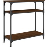 Maison Chic konzolna miza - miza ob steni rjav hrast 75x29x75 cm inženirski les, (21785912) Cene