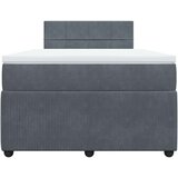vidaXL Krevet box spring s madracem tamnosivi 120 x 190 cm baršun | shoptok.hr