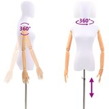  Podesivi maneken 165-213 cm s postoljem Žena PP Bijela | shoptok.hr